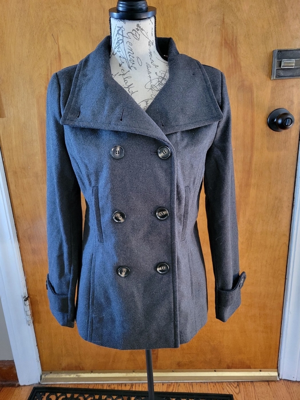 Thread & Supply Double Breasted Peacoat Gray NWT Size Small